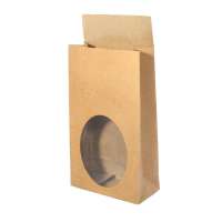 Food Bag Stand Up Paper Food Bags Food Paper Bag With Window For Packaging