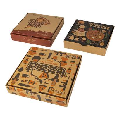 Wholesale logo printing accept size design corrugated carton custom pizza boxes