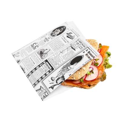 Customized Glassine Food Grade Greaseproof Fast Food Wrapping Paper