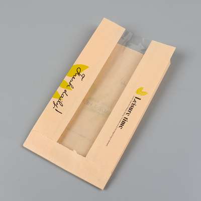 Wholesale storage kraft paper bags small bread paperbags with window