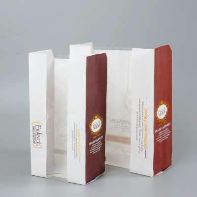 Factory kraft paper food packaging storage bakery bag with front window