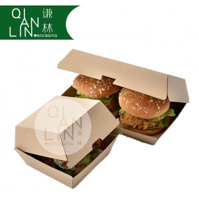 Wholesale Hamburger China food packing box, High Quality food packaging, Packaging Kraft Whiteboard Takeaway Food Box