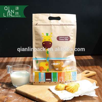 Snack Food Cookies Hanging Zip Top Bag with Window