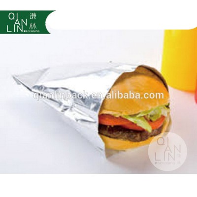 Printed Paper Bag For Burger Wrapping With Foil Material