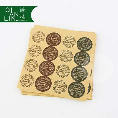 Kraft Custom die cut Self Adhesive Label Sticker Paper